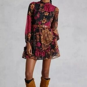 Anthropologie Plus Size Puff Sleeve Floral Dress